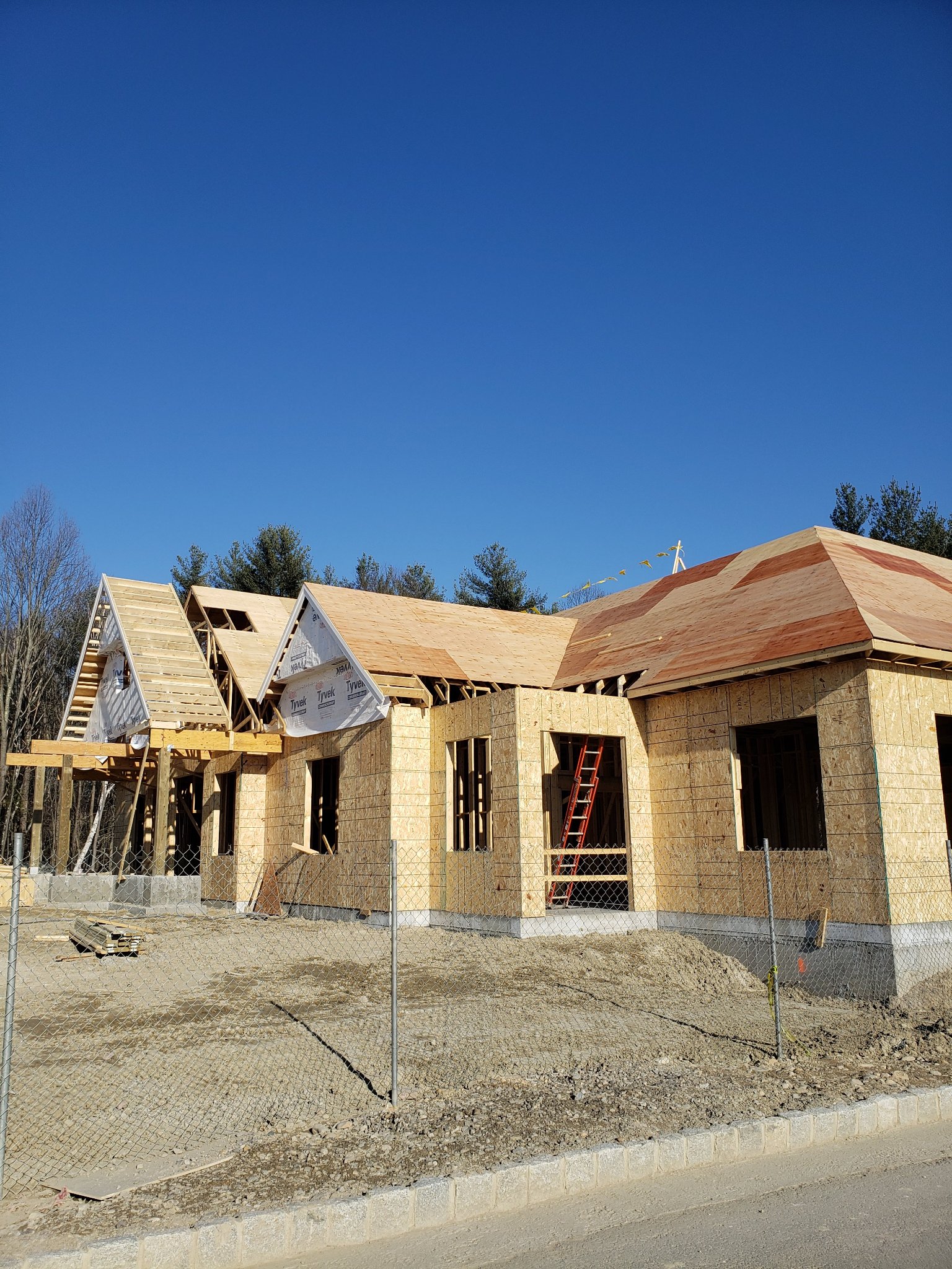 New build framing in progress